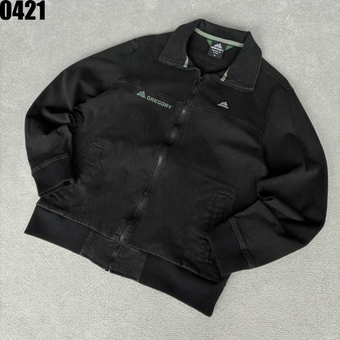 GREGORY 그레고리 블랙 집업 자켓 XL 상품이미지1