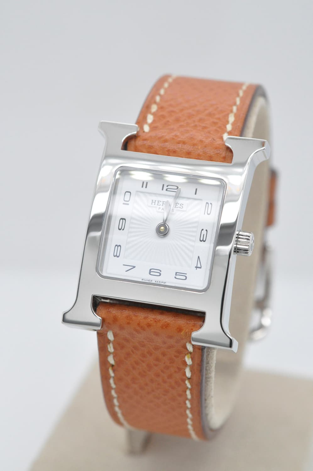 에르메스 H아워 은장 중고명품 손목시계 여성용 PM 사이즈 여성 가죽시계 상품이미지4