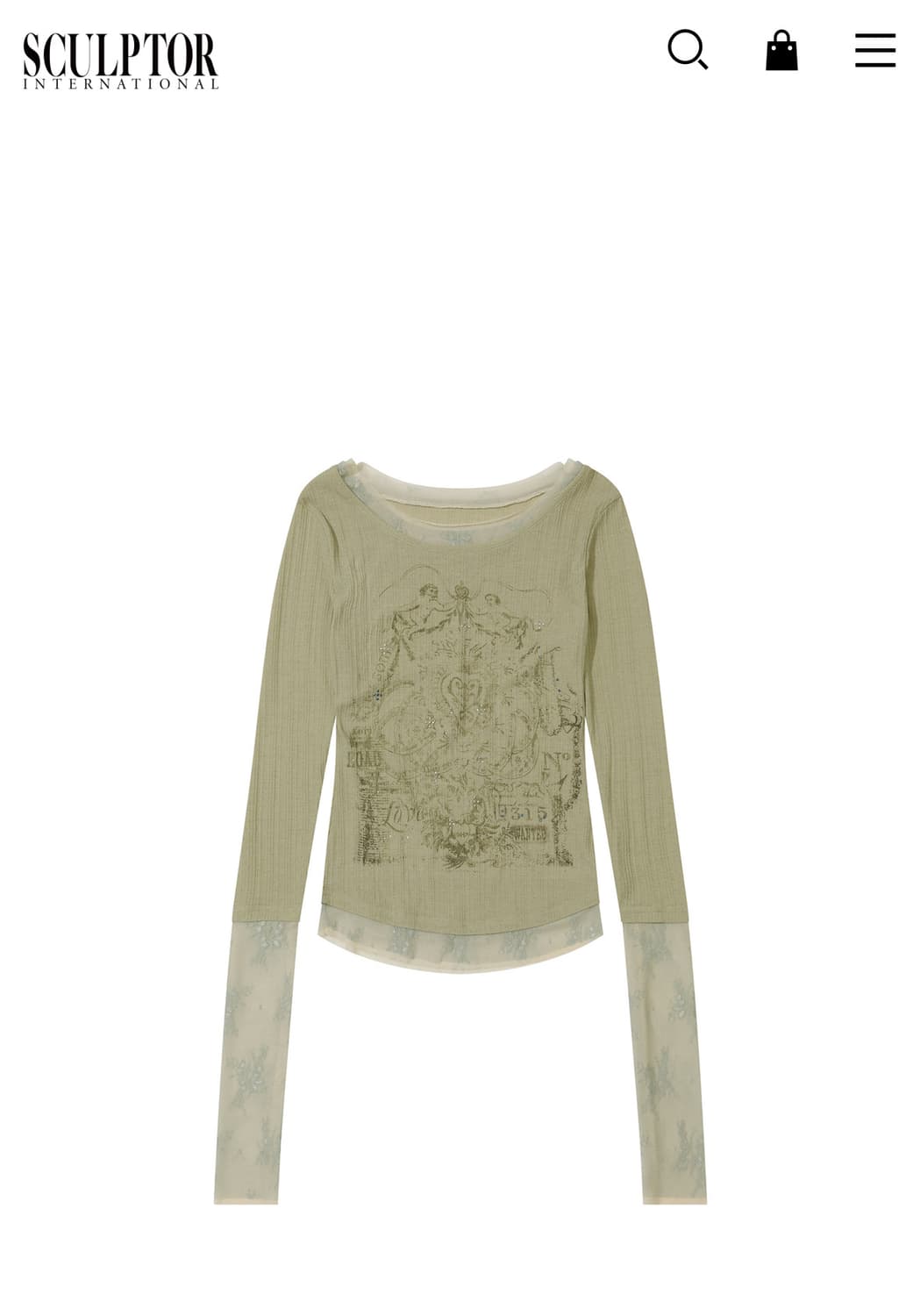 스컬프터 lace layered tee  상품이미지1