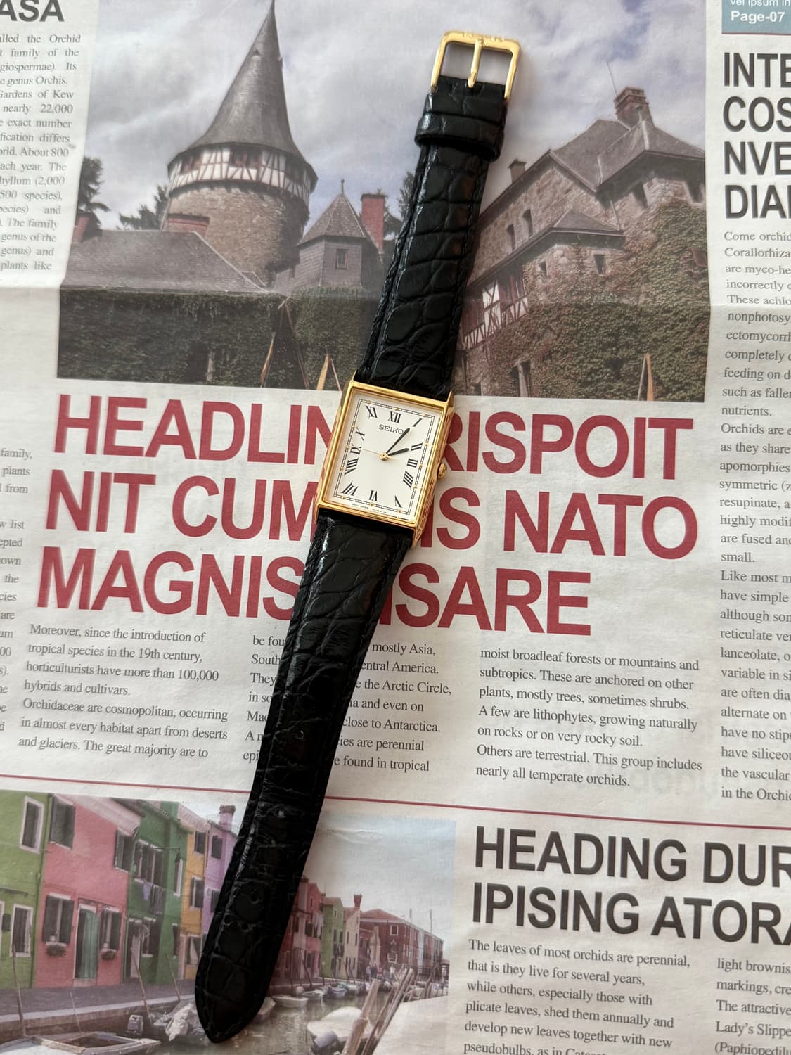 Seiko 세이코 Square 쿼츠 탱크 상품이미지2