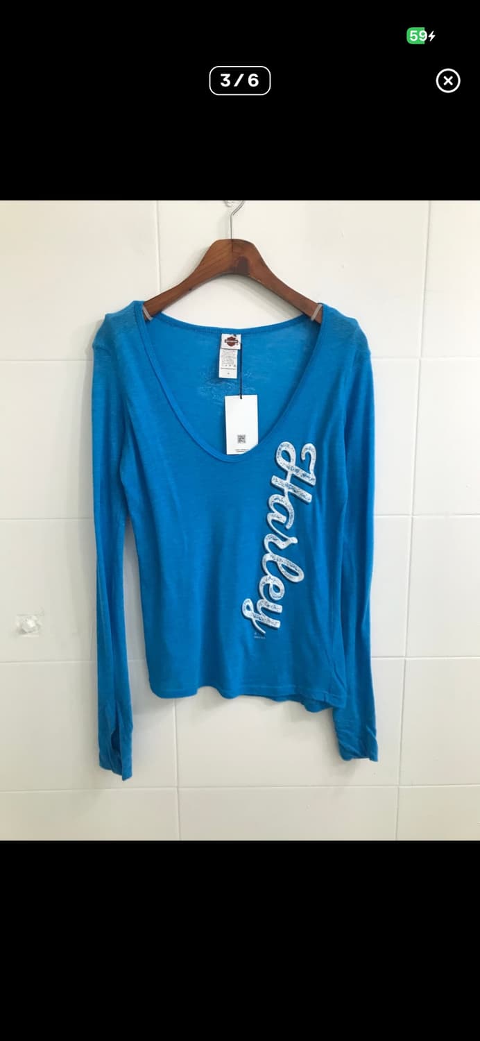 할리데이비슨 블루 빈티지 롱슬리브 스윙홍대 상품이미지3