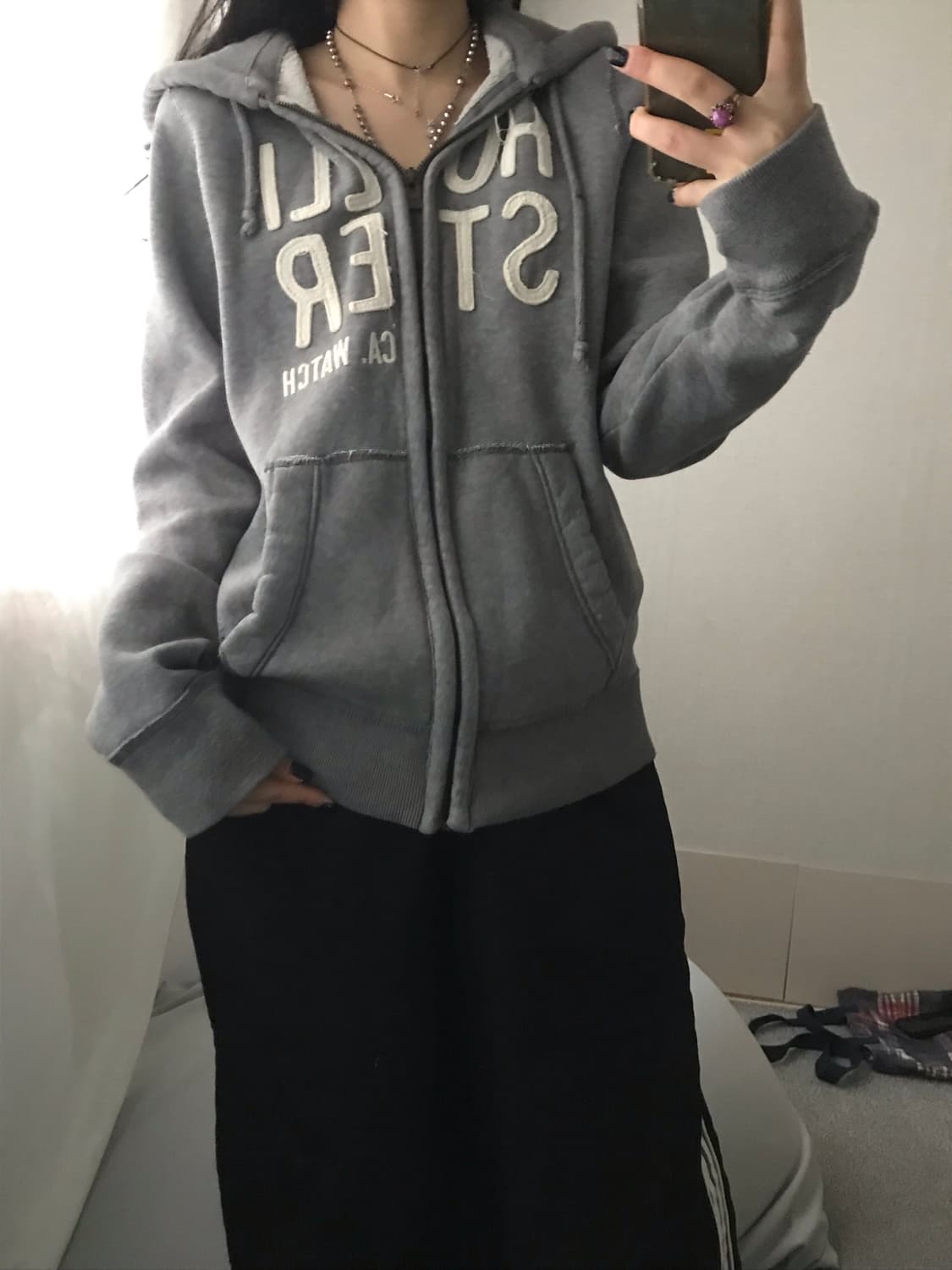 홀리스터 그레이 후드집업 상품이미지7