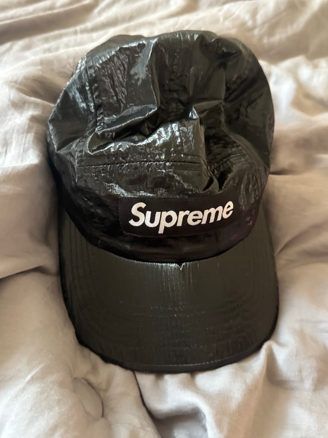 슈프림 글로스 립스탑 캠프캡 블랙 상품이미지1