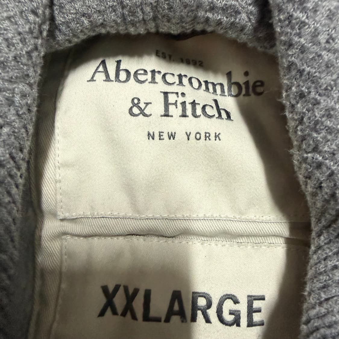 아베크롬비 그레이 후드집업 자켓 2XL 상품이미지3