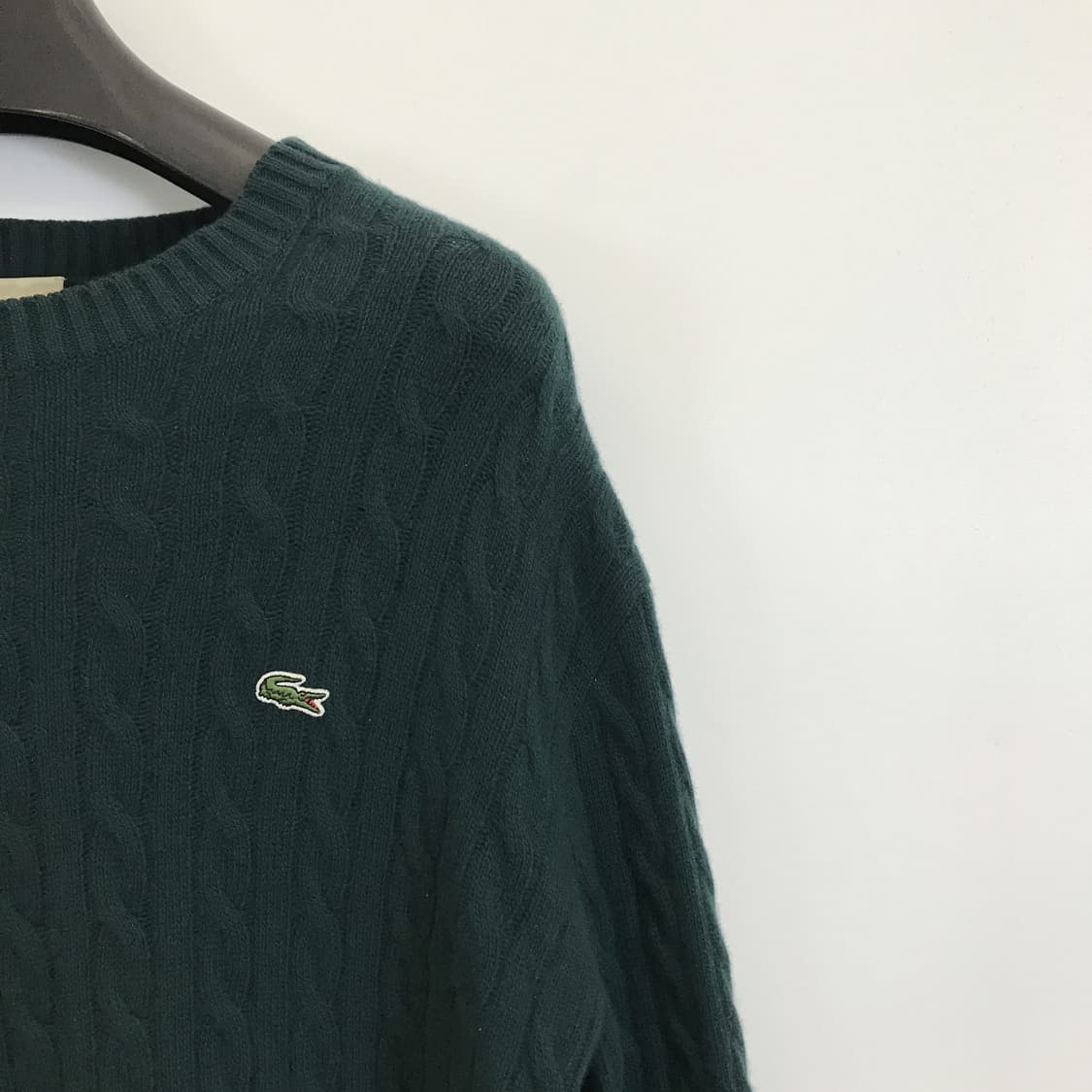 라코스테 울100프로 그린 케이블니트 [국내105] 상품이미지2