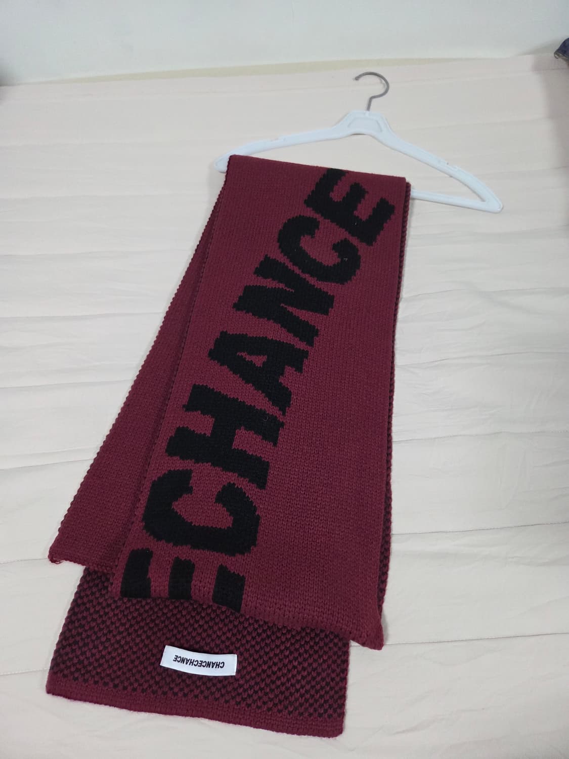 찬스찬스 버건디 롱 머플러 상품이미지1