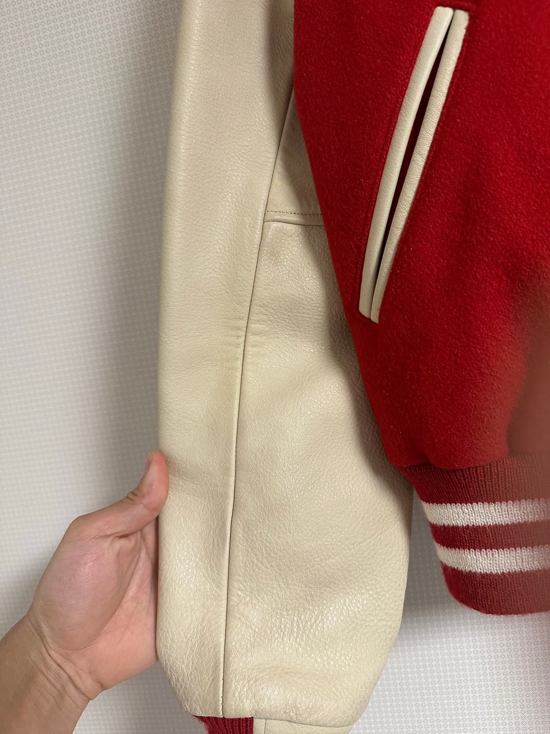 골든베어 바시티 자켓 레드 S 상품이미지5