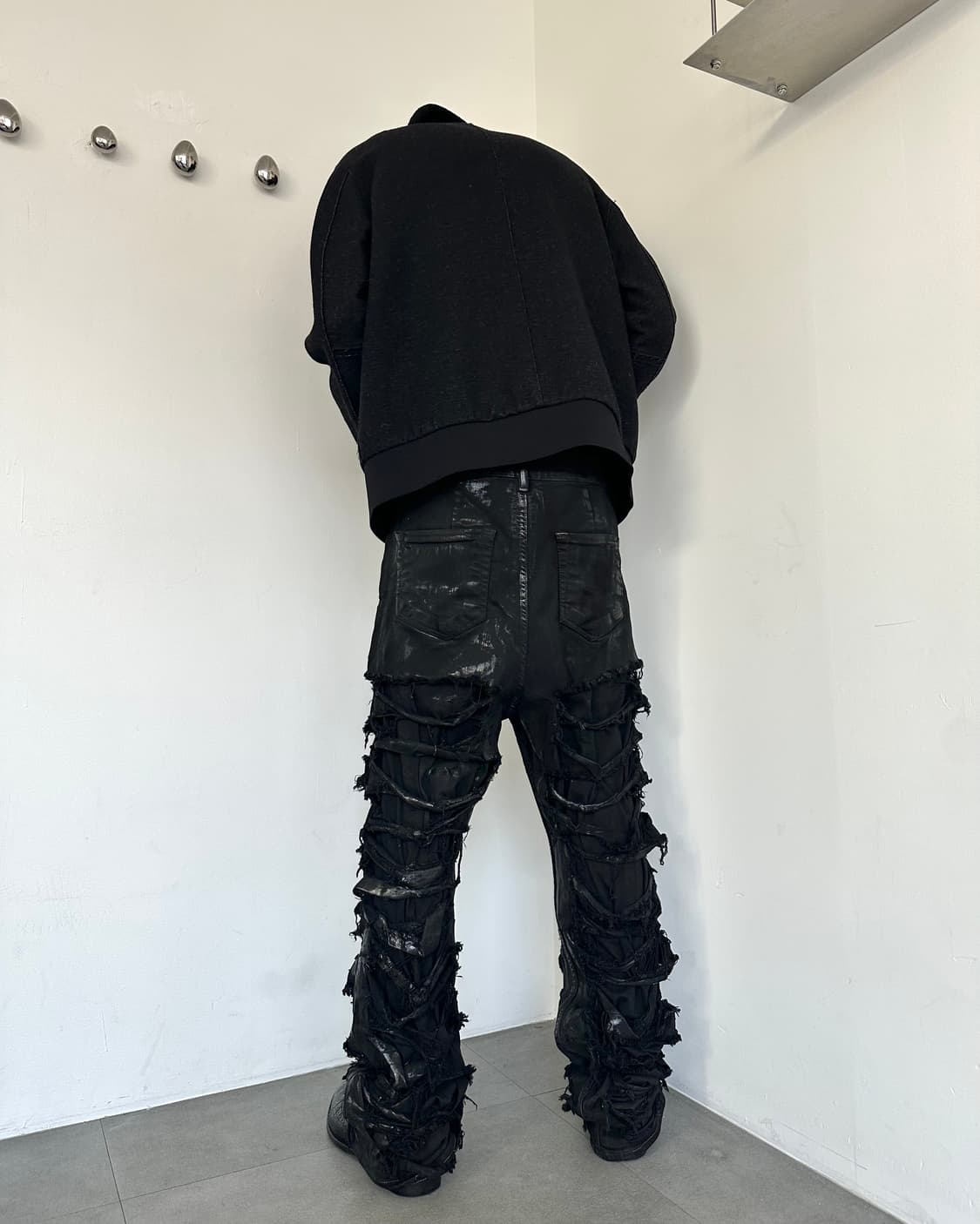 릭오웬스 디스트로이드 게스컷 왁스코팅 플레어진 상품이미지3