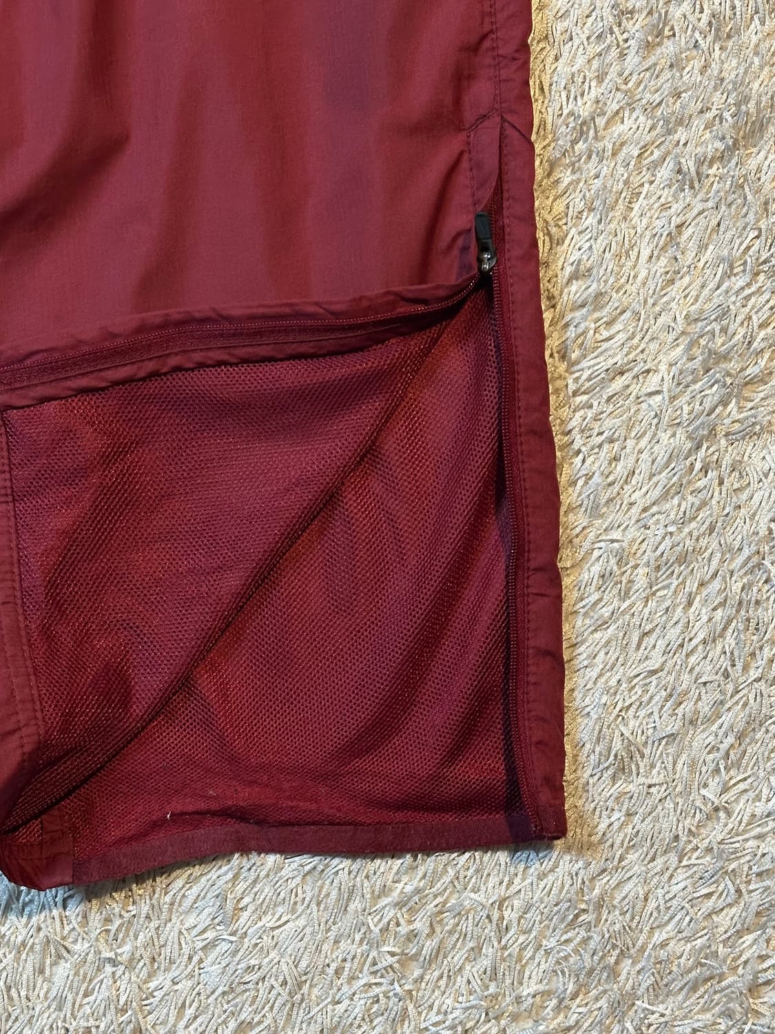 00's 나이키 올드스쿨 스우시 나일론 트랙팬츠 버건디 상품이미지5