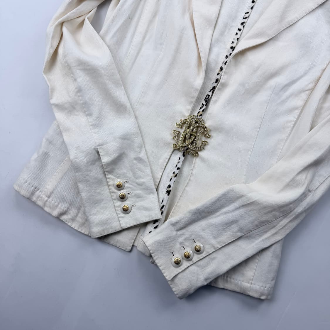 로베르토카발리 금장버클 린넨 자켓 상품이미지4