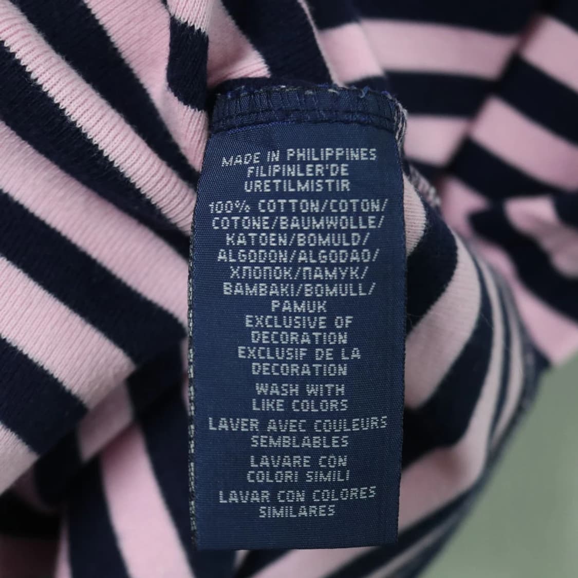 폴로 랄프로렌 딸기우유 스트라이프 브이넥 티셔츠 65036 상품이미지8