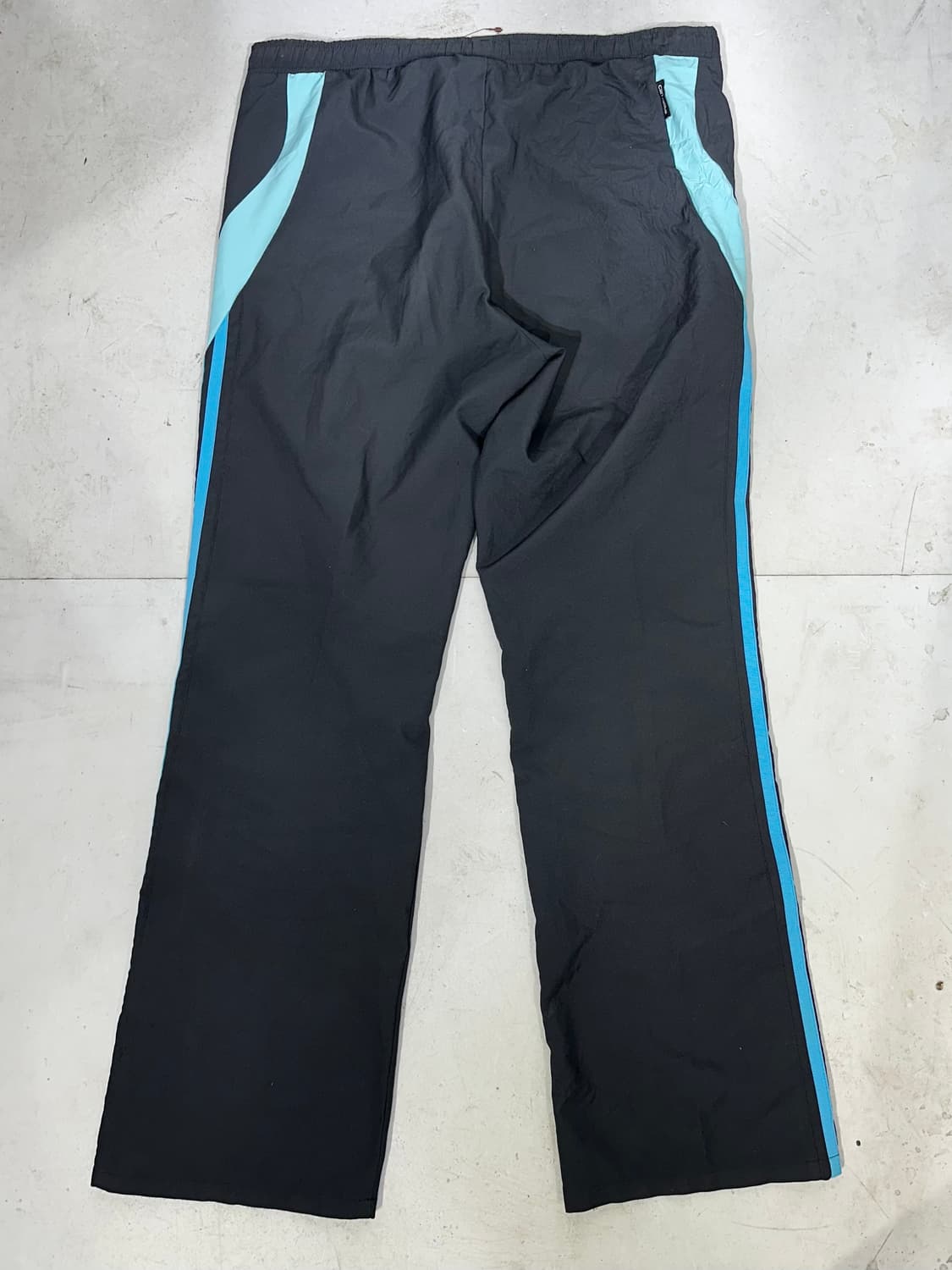 아디다스 차콜 블루 삼선 와이드 트랙 팬츠 L 상품이미지5