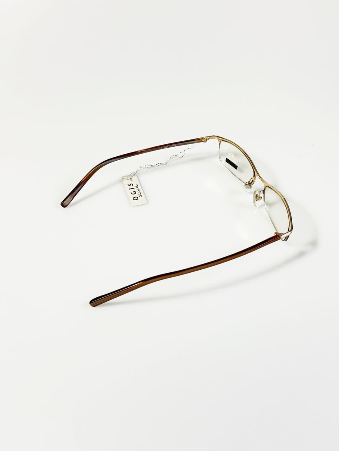 OGIS OCCHIALI 골드 반무테 스퀘어 메탈 빈티지 안경 상품이미지4