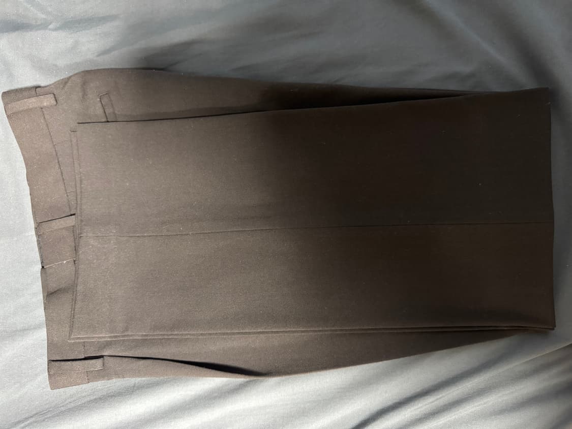 무신사 스탠다드 와이드 슬랙스 브라운 상품이미지1