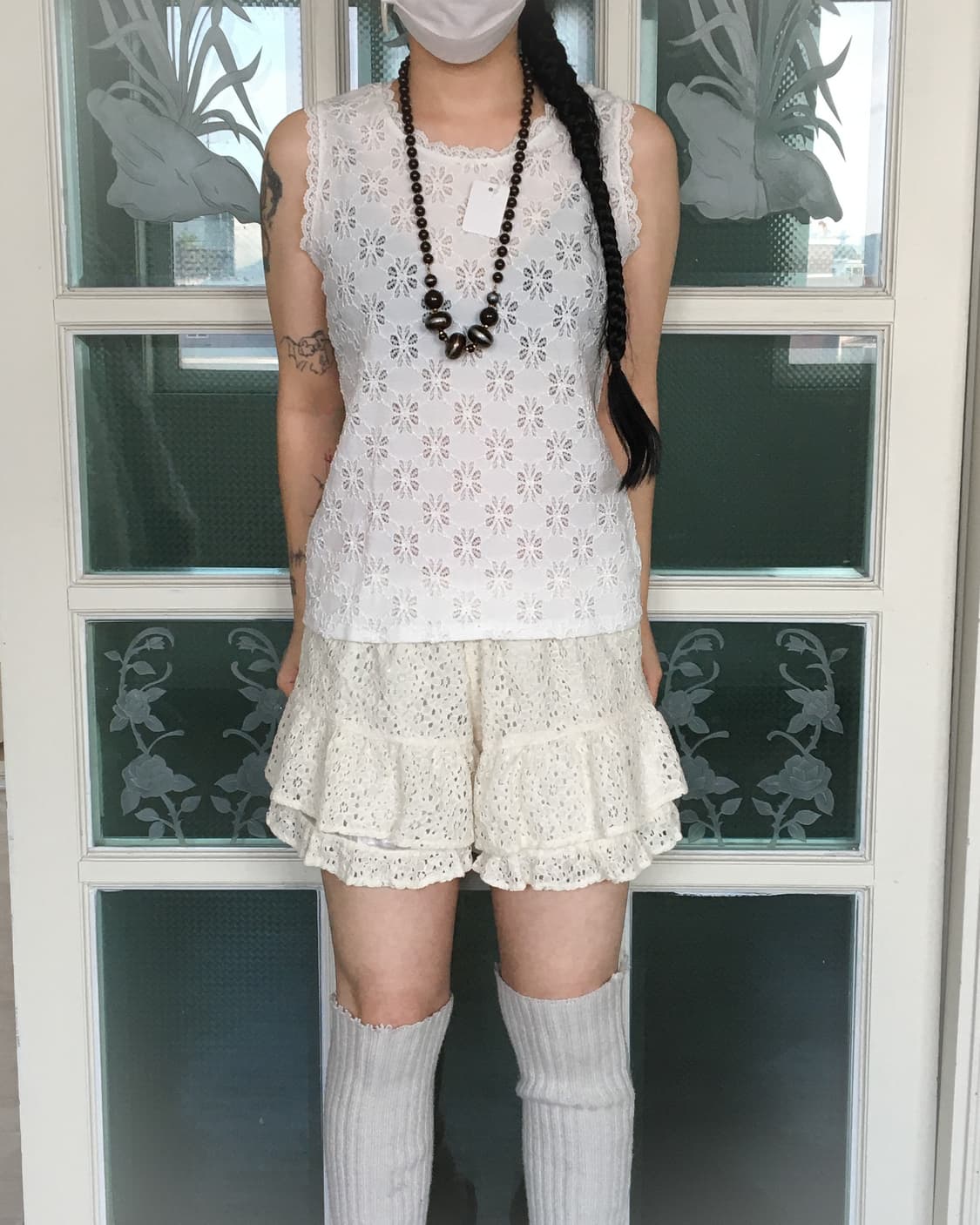 Flower pattern point sleeveless 상품이미지6