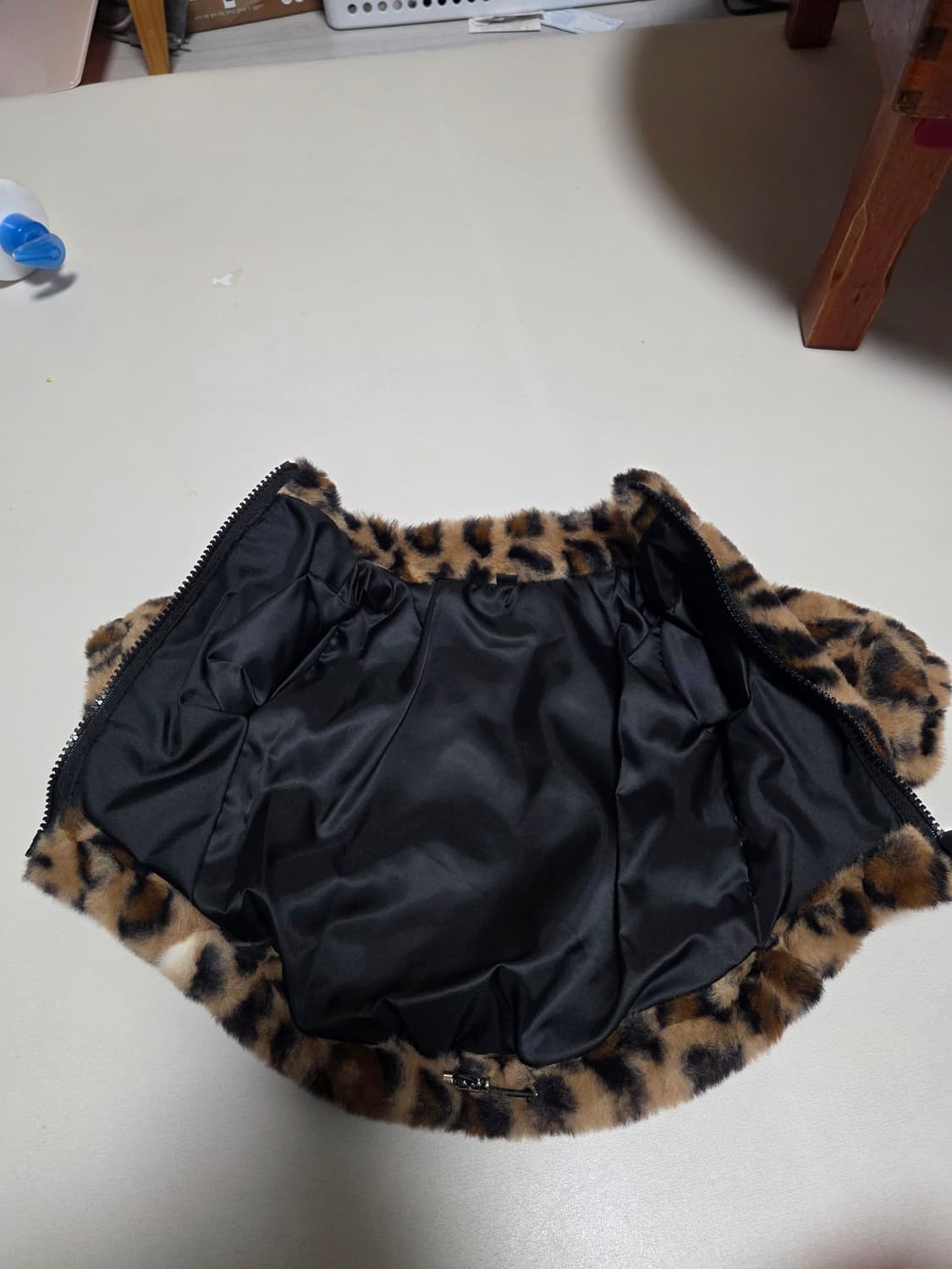 강아지 호피 퍼 자켓 상품이미지5