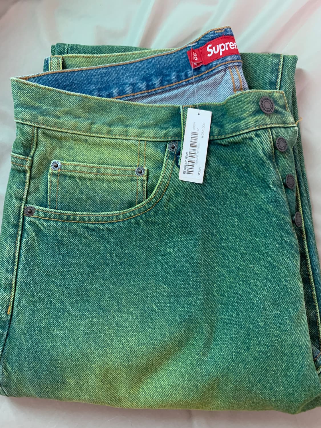 (새상품)슈프림 레귤러 진 판매 상품이미지2