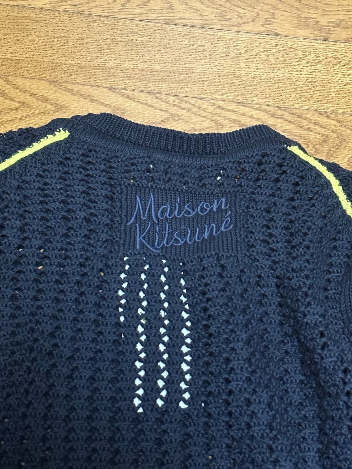 (해외XS) 메종키츠네 텍스처드 크롭 네이비 상품이미지3