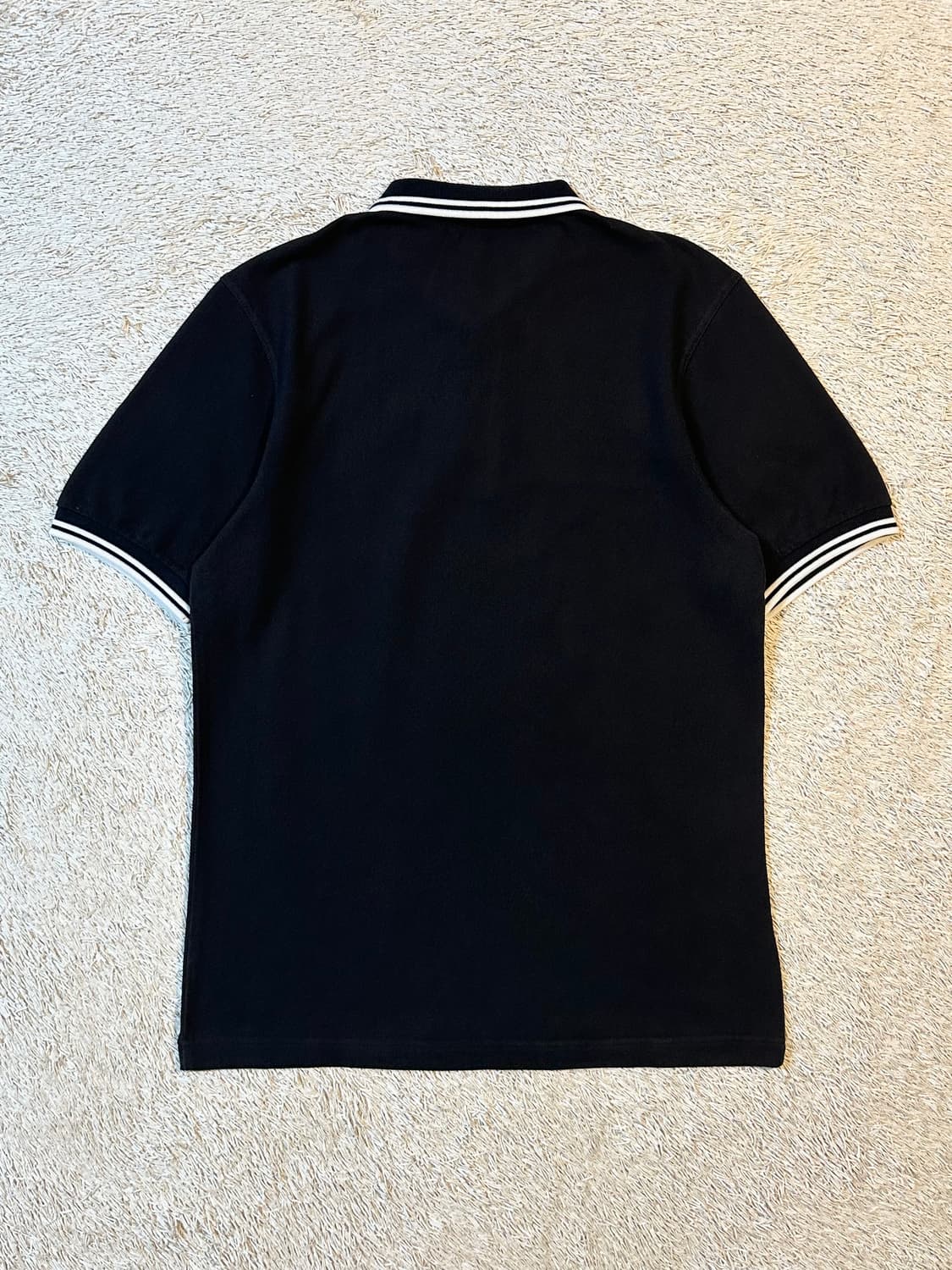 프레드페리 FREDPERRY 트윈 팁 패널 폴로 반팔 카라티 블랙 상품이미지3