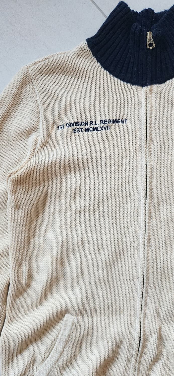 폴로 빅포니 아이보리 니트집업 L 상품이미지3