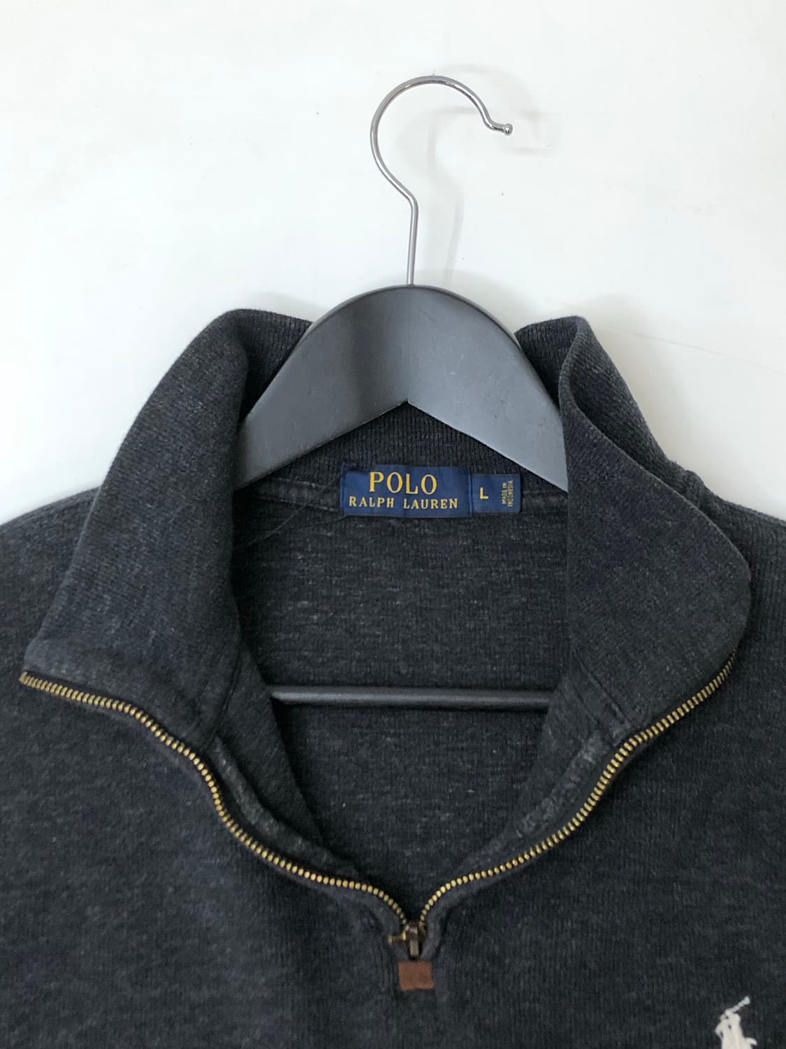 Polo 폴로 랄프로렌 블랙 반집업 니트 상품이미지6