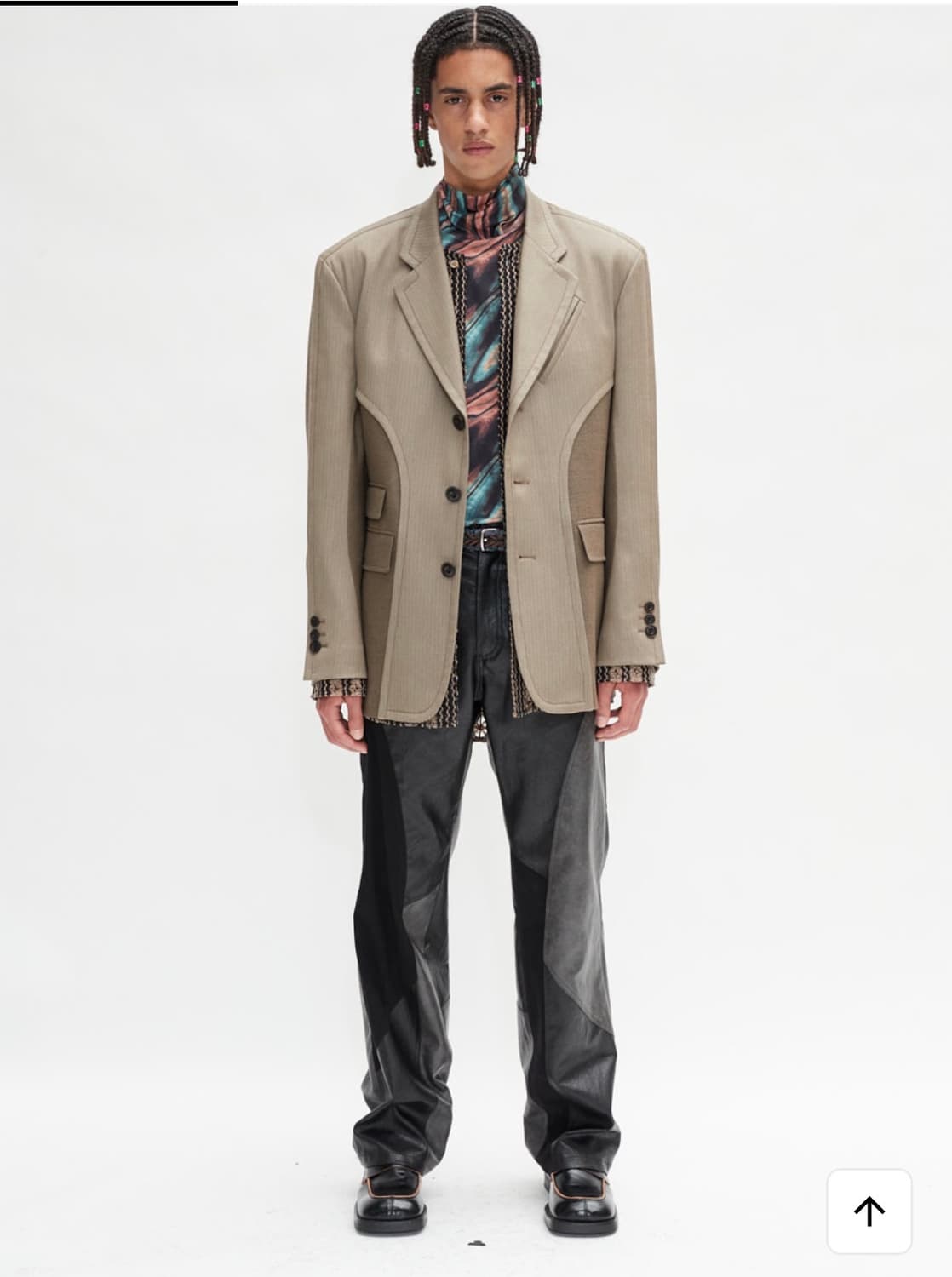 앤더슨벨 토템 22 콘트라스트 울 자켓 브라운 M 상품이미지3