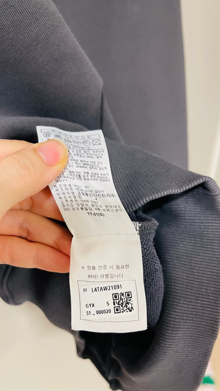 새상품) 골든베어 golden bear 우븐 배색 후드티 S 정가 19만 상품이미지10