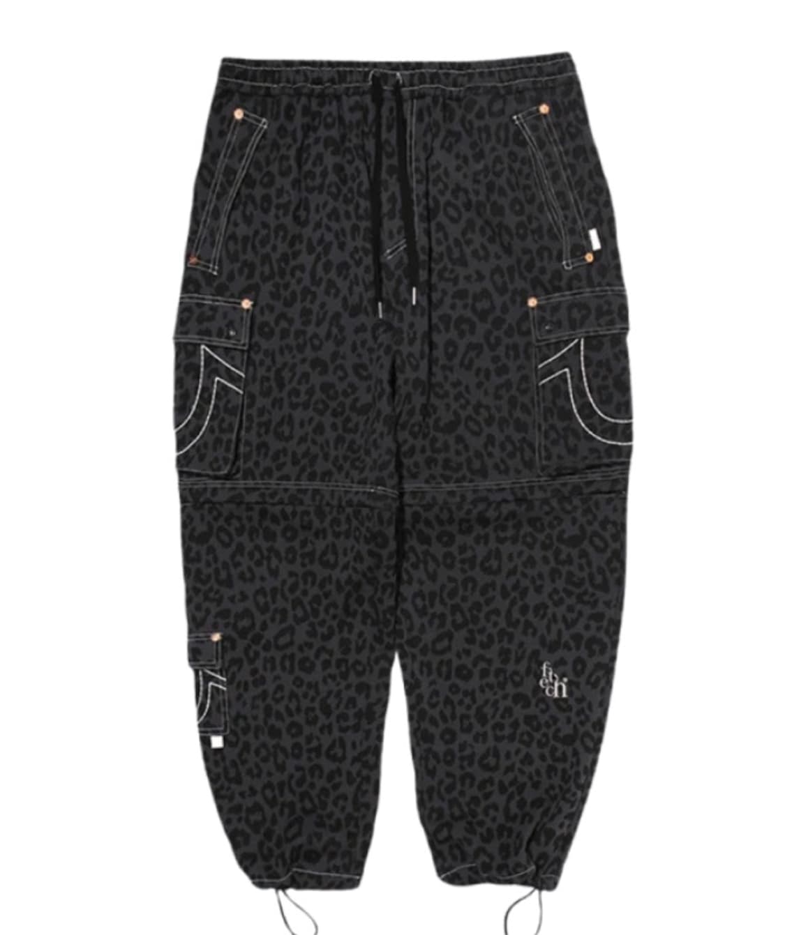 [M] 트루릴리젼 x 페치 스웻 세퍼레이트 카고 팬츠 레오파드 차콜 상품이미지2