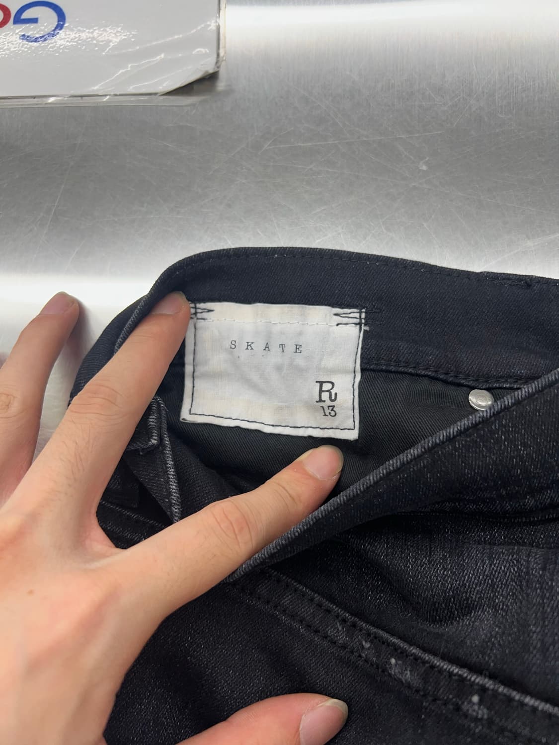 R13 스케이트 블랙 워싱 데님 팬츠 상품이미지7