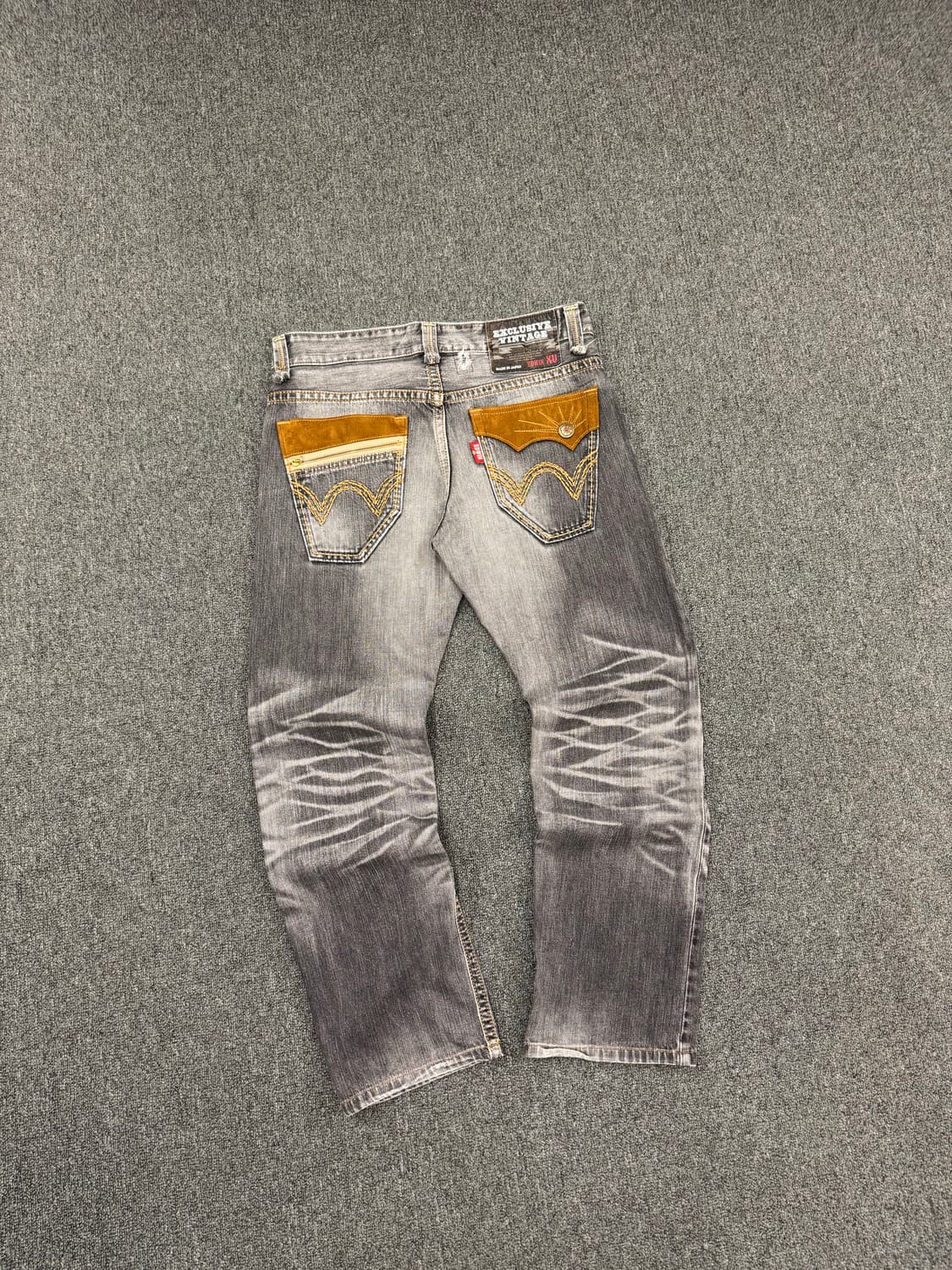 32)에드윈 빈티지 워싱 웨스턴 콘쵸 버튼 그레이 데님팬츠  상품이미지7