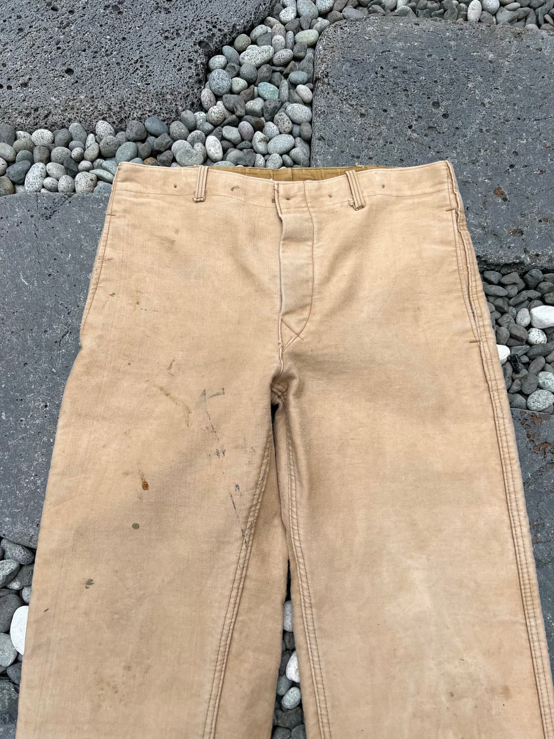 (36인치)OLD VINTAGE FADED BEIGE 몰스킨워크팬츠 상품이미지3