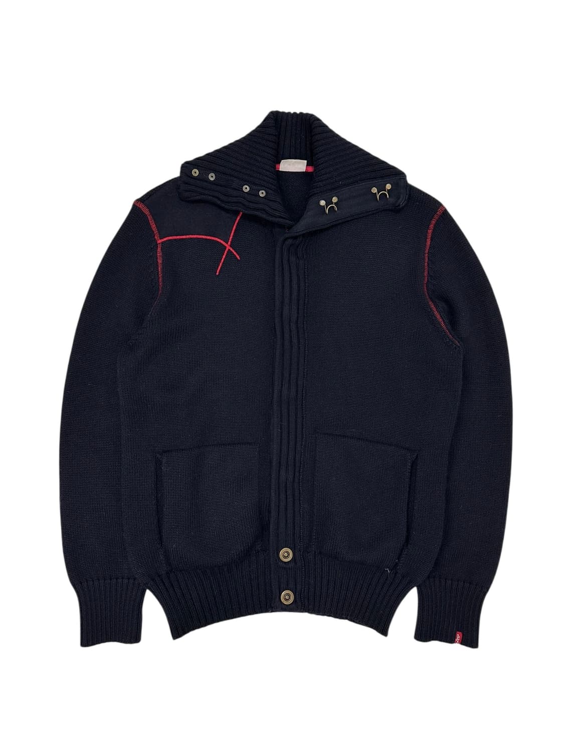 리바이스 숄카라 니트 가디건 상품이미지1