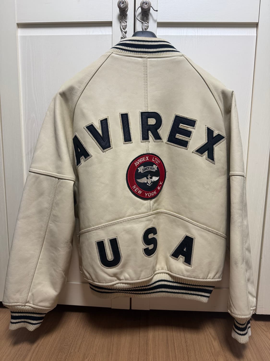 아비렉스 가죽자켓 화이트 m 상품이미지2