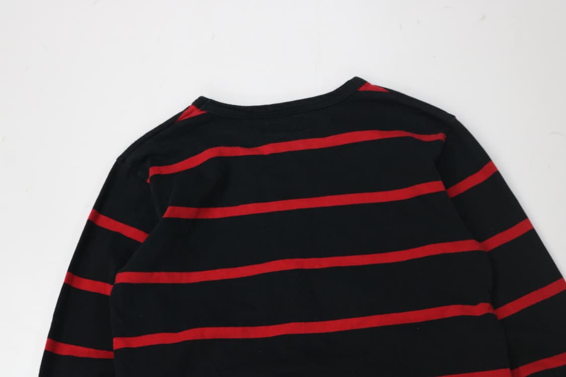 아네스베 옴므 빈티지 레드 스트라이프 블랙 롱슬리브 (0) 상품이미지7