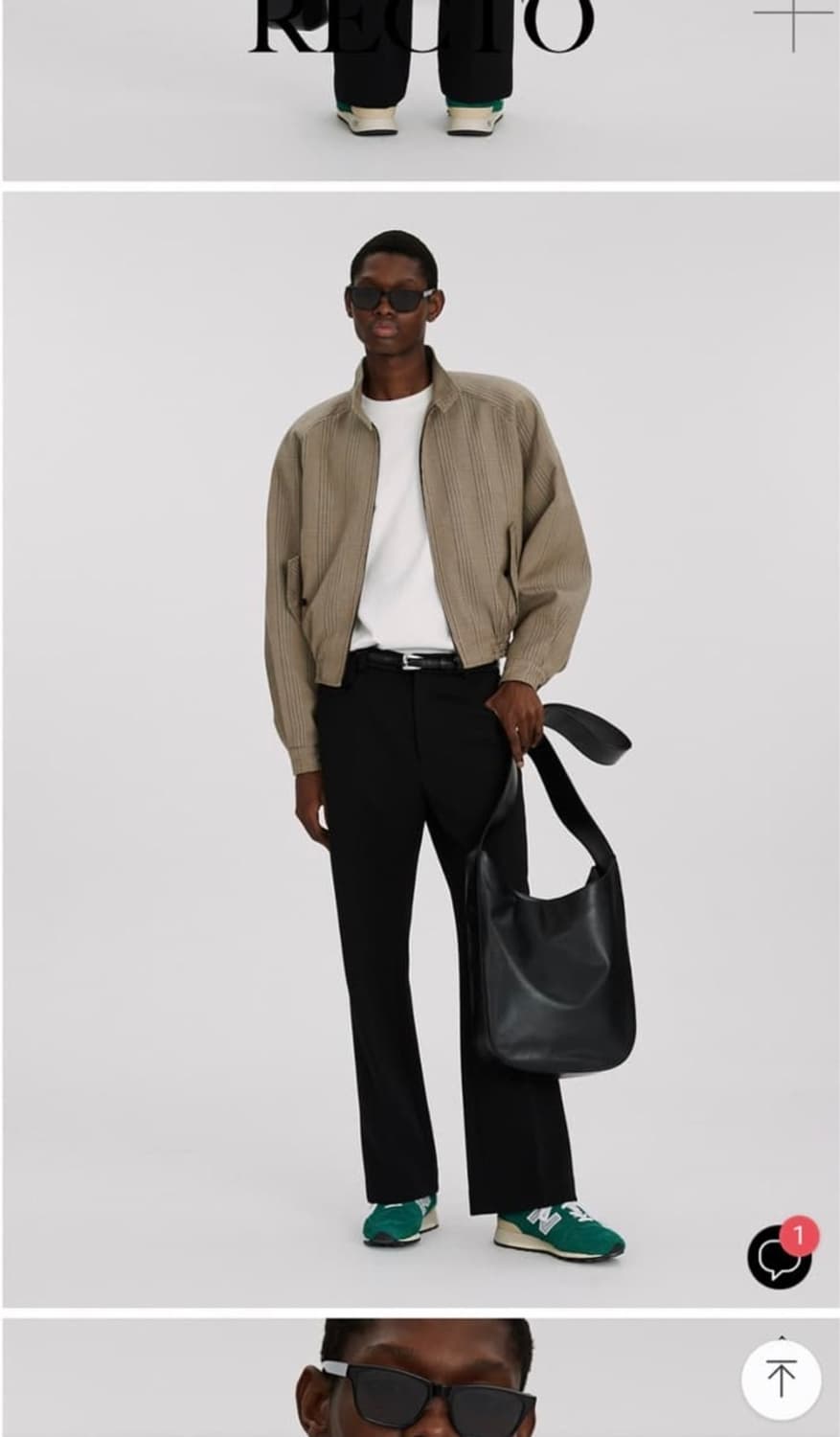 (L) 렉토 글렌 체크 헤링턴 봄버 자켓 카키 베이지 상품이미지7