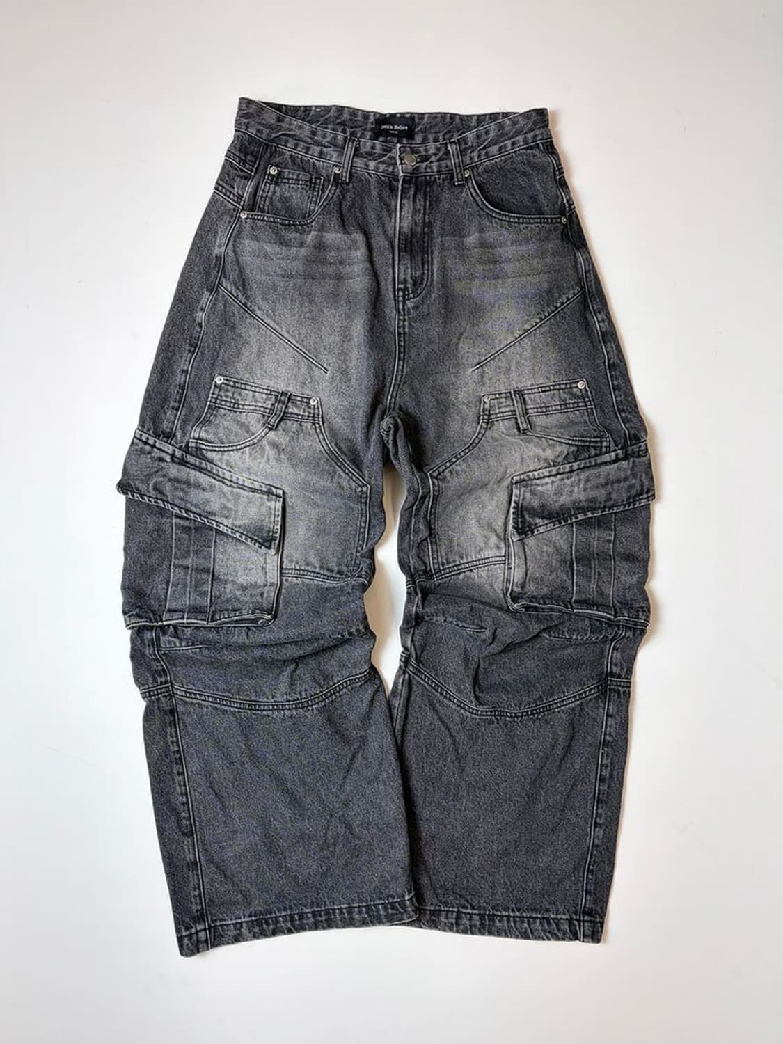 데님홀릭스 멀티 카고 와이드 데님 팬츠 PN9217 상품이미지1