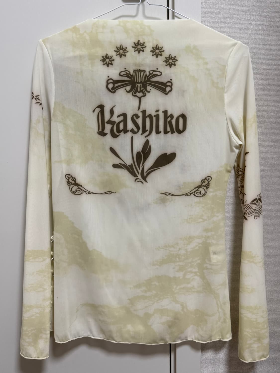 Kashiko Women Ink Painting Mesh Top 상품이미지1