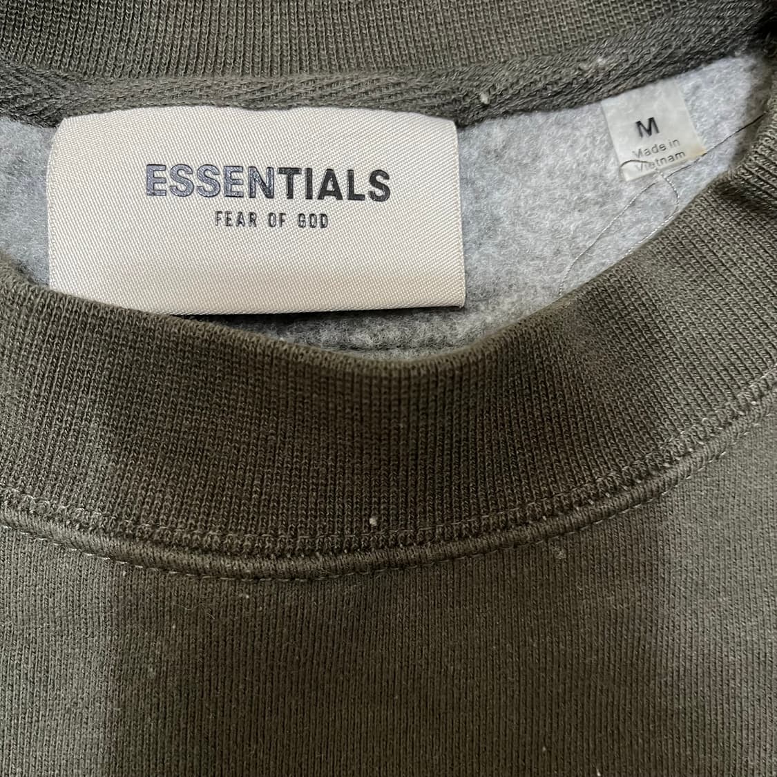 피어 오브 갓 에센셜 ESSENTIALS 맨투맨 카키 M(95) 상품이미지3