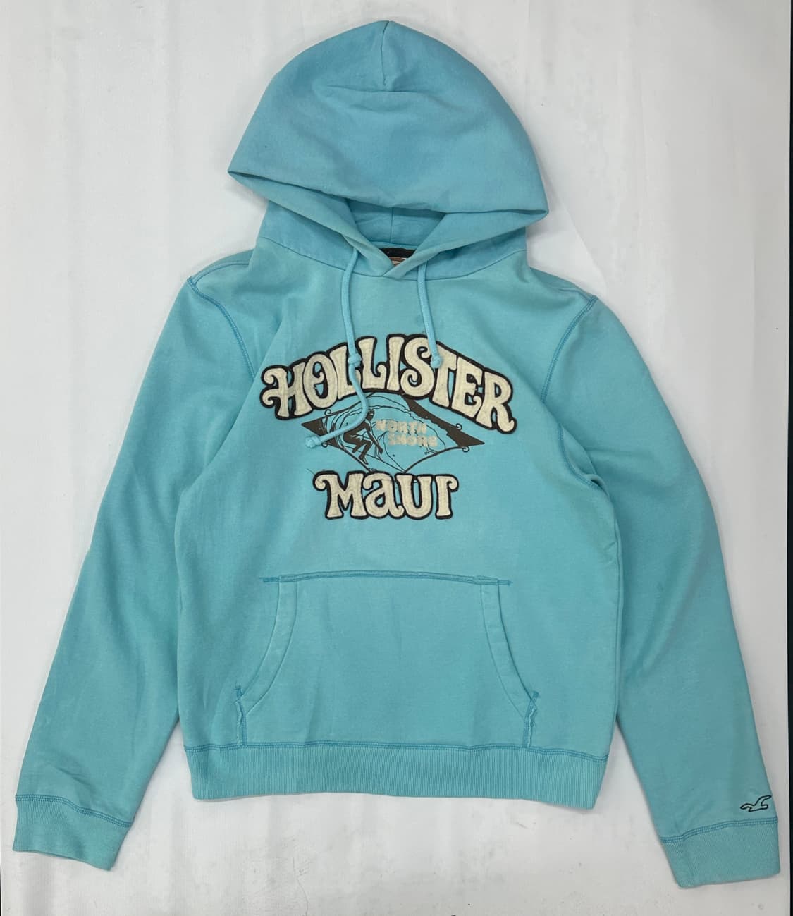 스카이 블루 빈티지 후드티셔츠 일본 오네갸루 팝갸루 보헤미안 그런지 상품이미지2