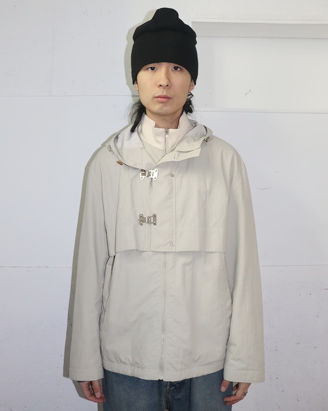 알레그리 22SS 유틸리티 하이넥 후디드 윈드브레이커 상품이미지1