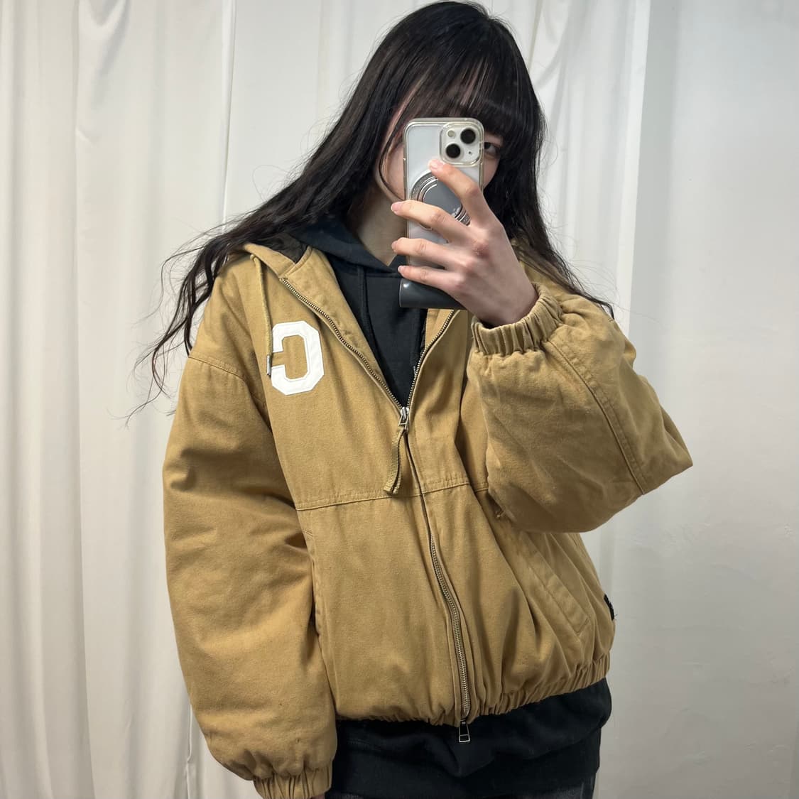 Covernat C Logo Oxford Hoodie Jacket 상품이미지2