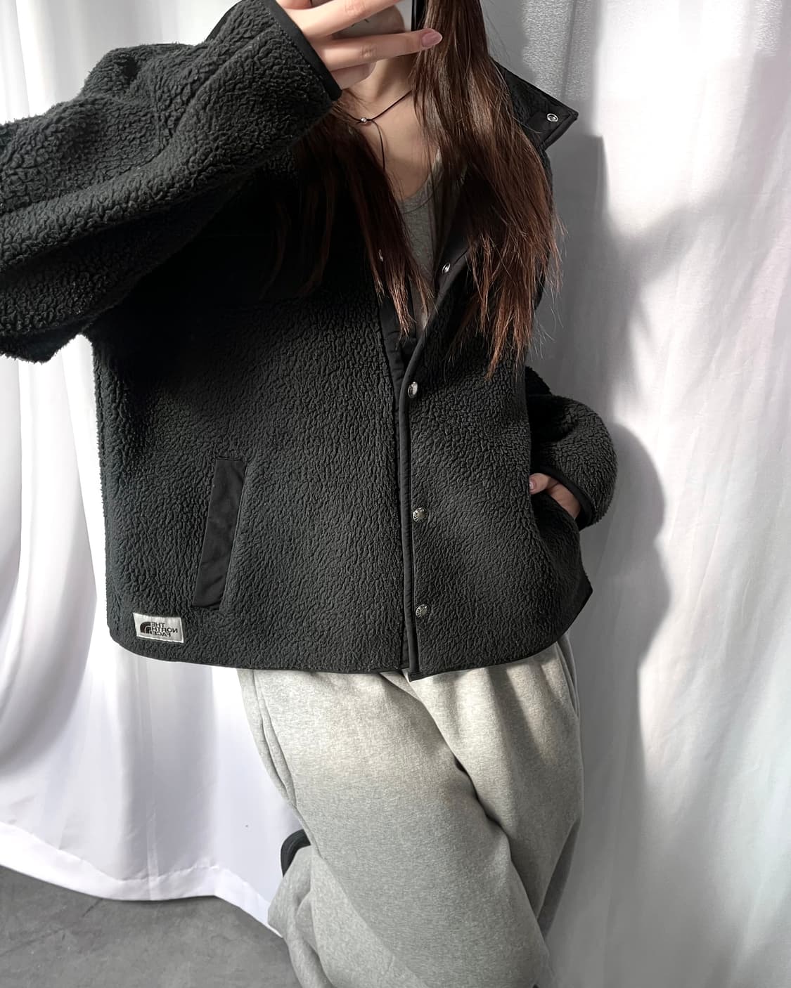 TheNorthFace 노스페이스 블랙컬러 버튼 후리스 자켓 상품이미지7