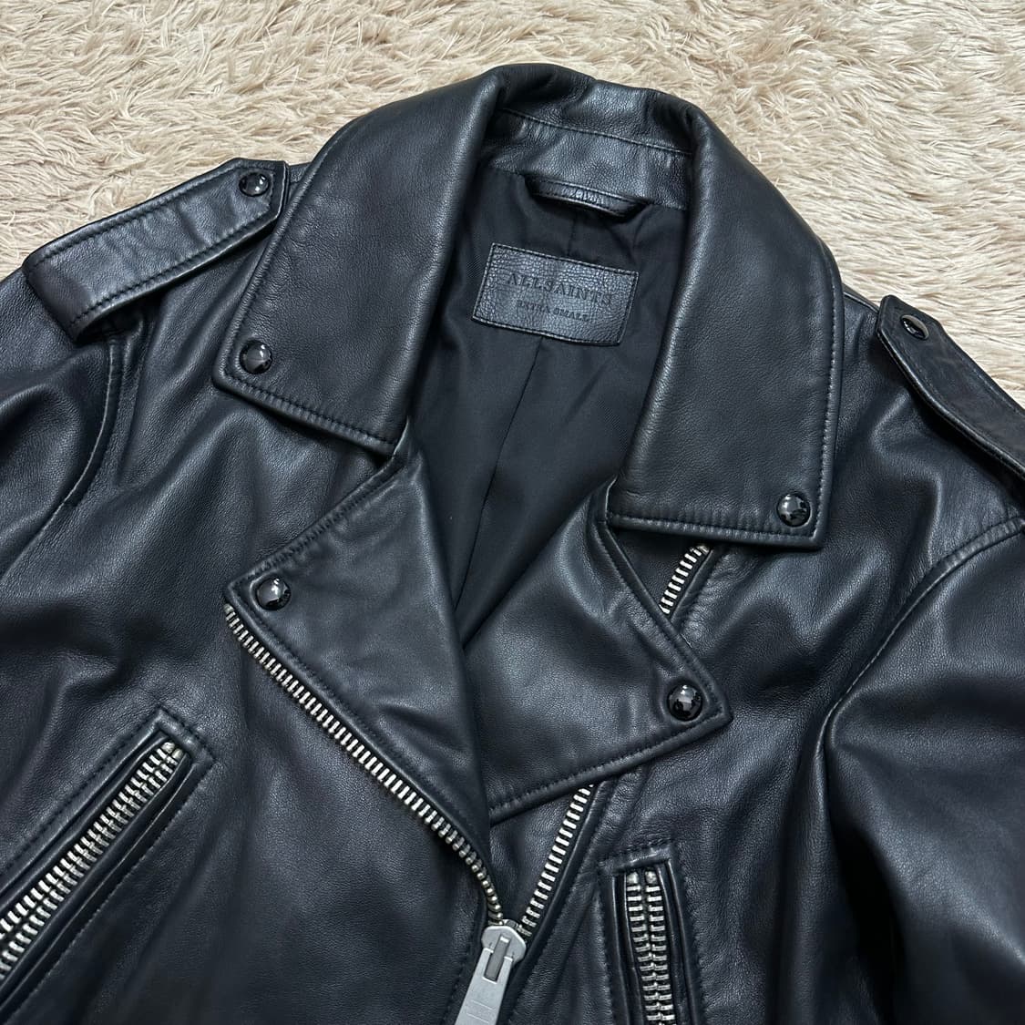 올세인츠 앤더슨 바이커 양가죽 자켓 상품이미지4