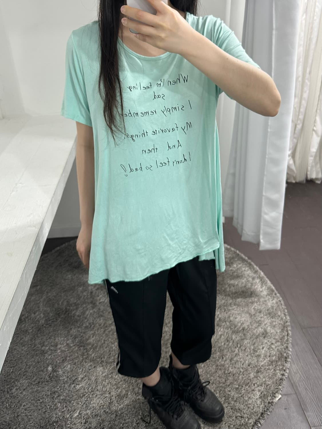 obiettivo milano mint lettering top 상품이미지2