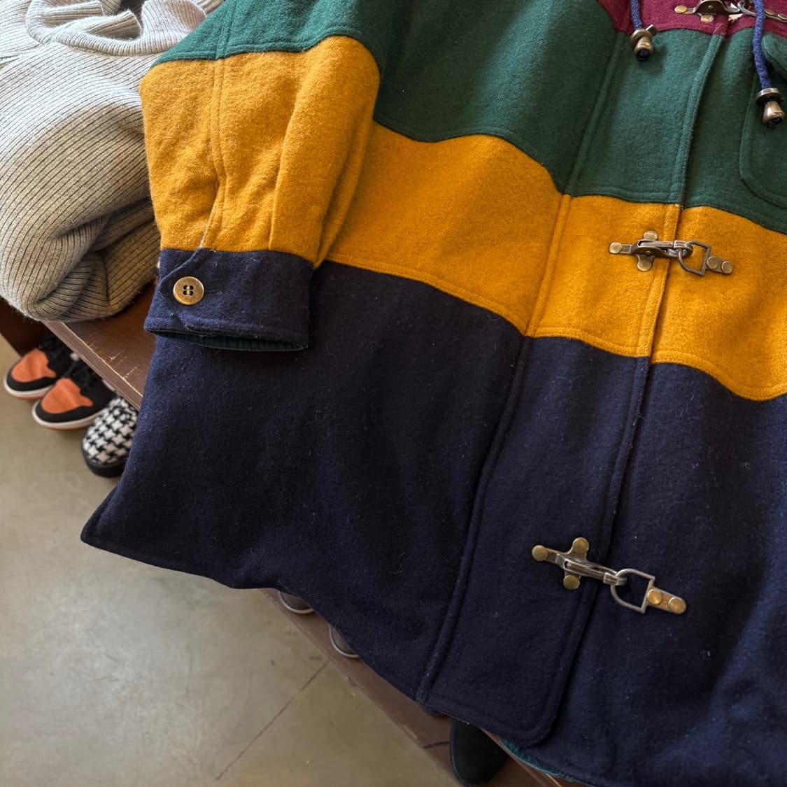 BRAETAN 인도생산 배색 파이어후크 디테일 리버서블 코트 자켓 상품이미지2