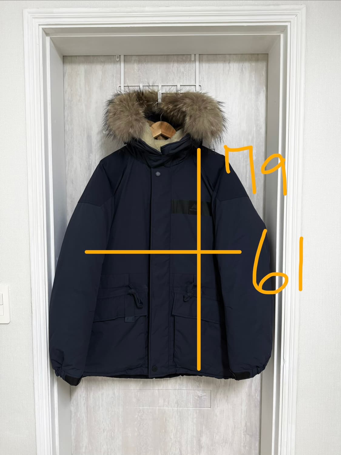 남성 100 L / 뉴발란스 카메라맨 패딩 점퍼 네이비 상품이미지2