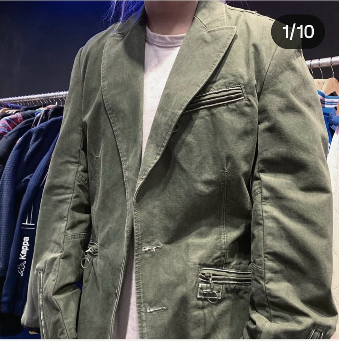 디젤 워시드 남성 코튼 블레이져자켓L 상품이미지8