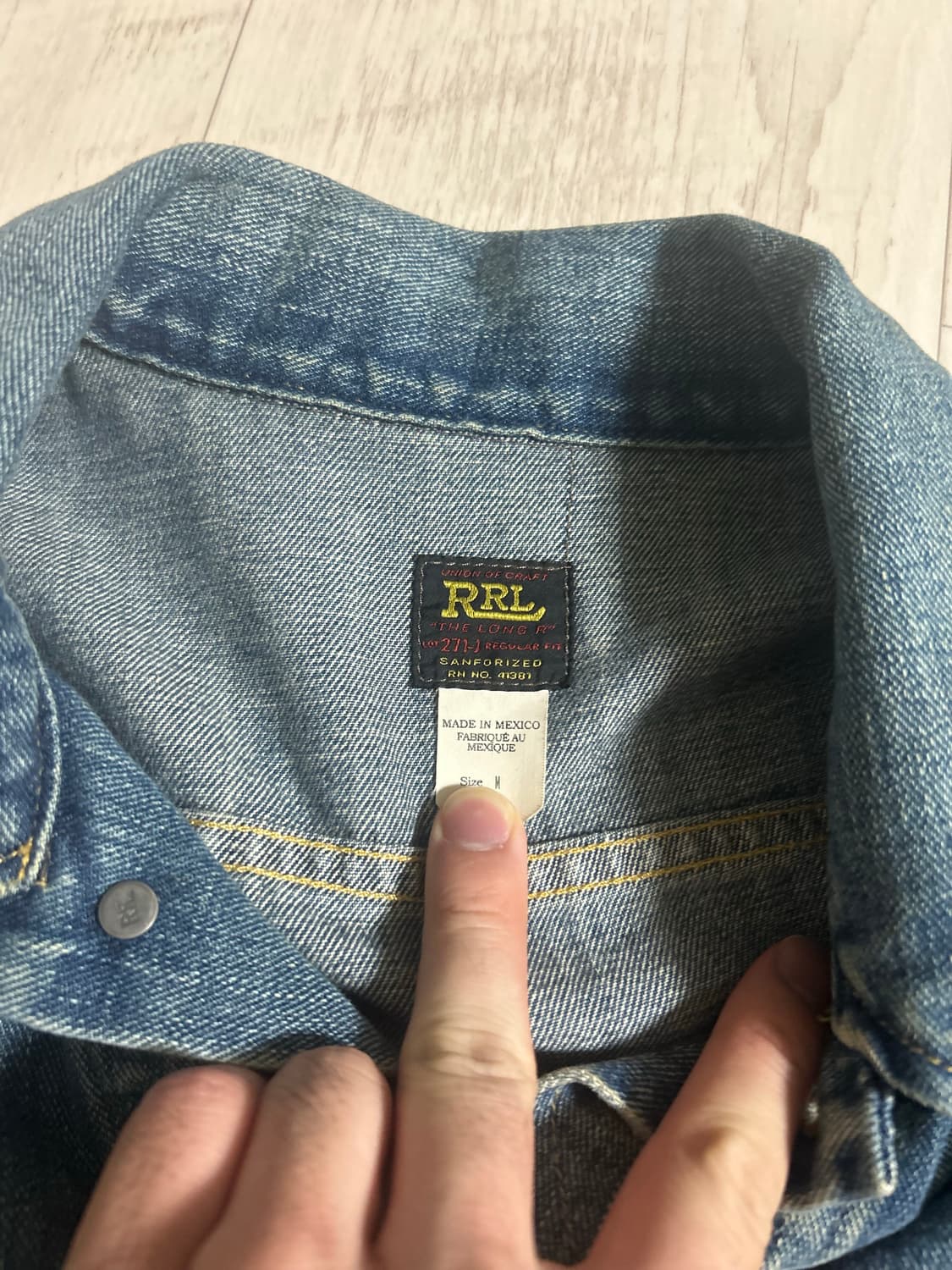 RRL lot 271 리랜드 데님 자켓 M 상품이미지3