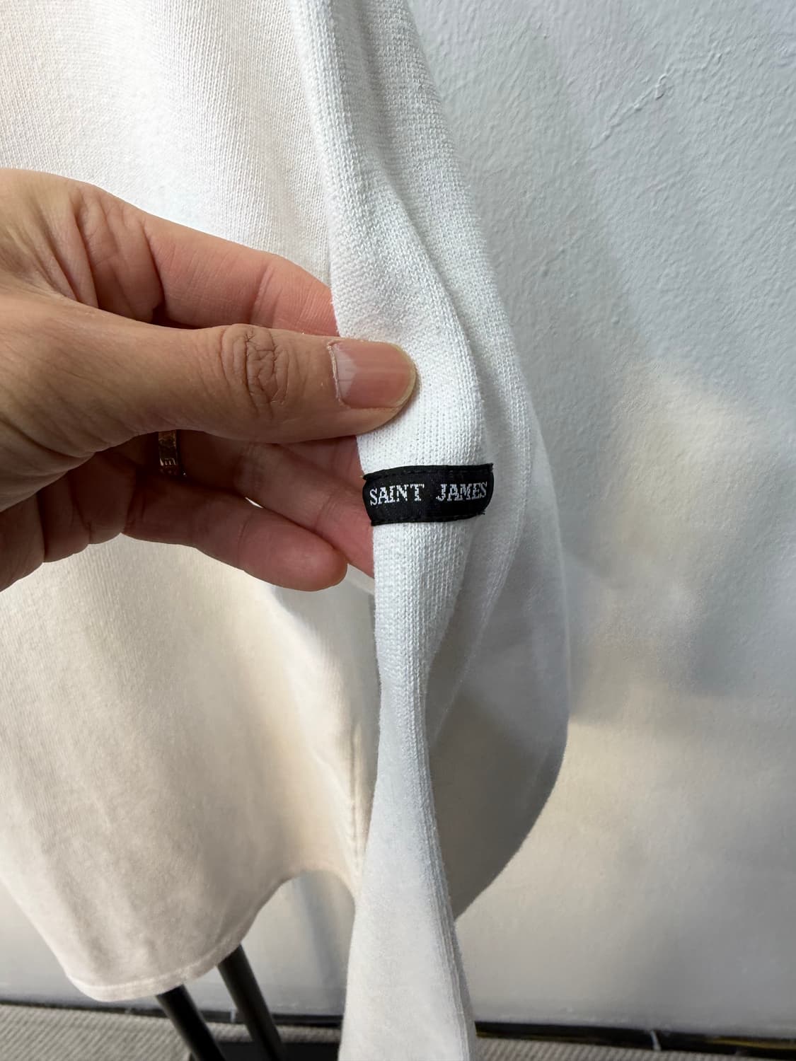 정품) 세인트제임스 길도 흰색 티셔츠 M 상품이미지4