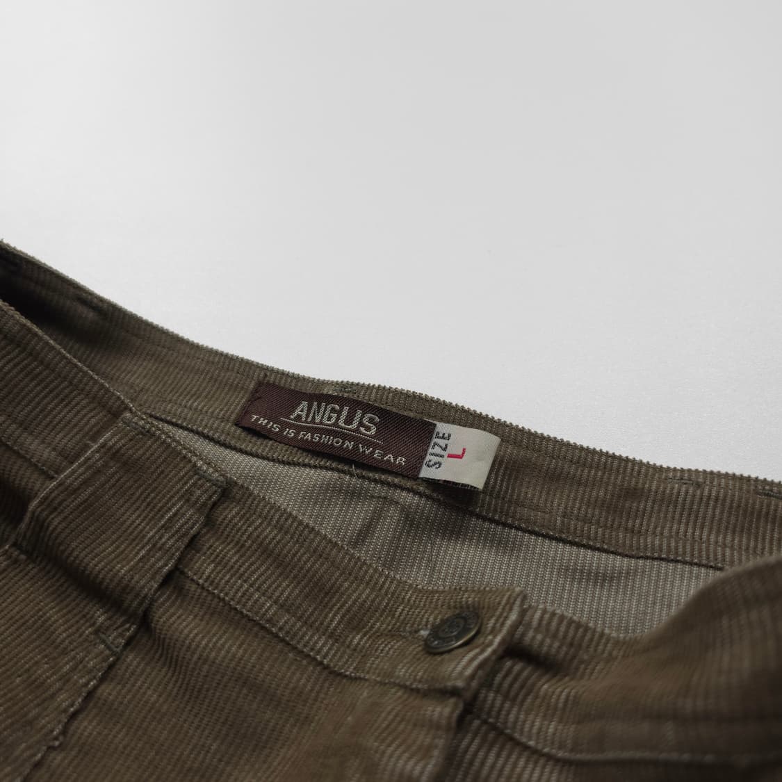 Y2K 빈티지 코듀로이 미니 스커트 브라운 (L)  상품이미지4